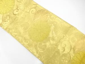 アンティーク　菊唐草模様織り出し袋帯（材料）